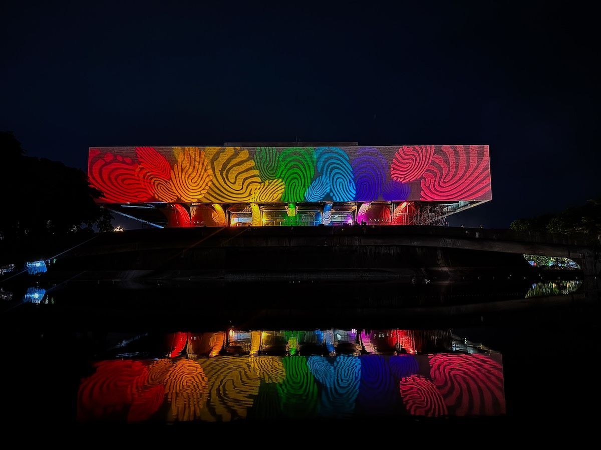The CCP upholds diversity and gender equality as it lights up the façade of the CCP Main Building this Pride Month. Handout